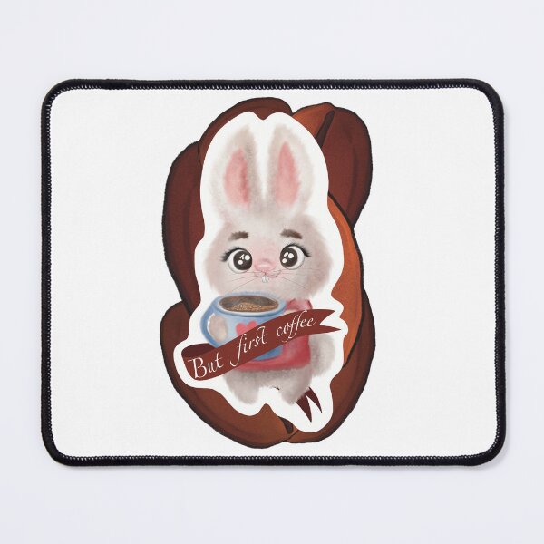 Item preview, Cute little bunny with cup of coffee designed and sold by TrusteeDesign.