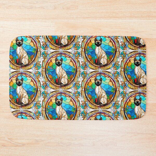 Item preview, Siamese Cat Stained Glass Art – Perfect for Cat Lovers designed and sold by Fredster1966.