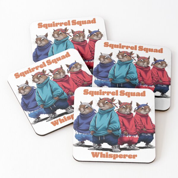 Item preview, stylish Squirrel Squad Whisperer - Urban Wildlife Hip Hop Style Illustration designed and sold by Creative Spark.