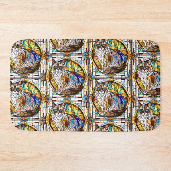 Item preview, Ragdoll Cat Stained Glass Art – Perfect for Cat Lovers designed and sold by Fredster1966.