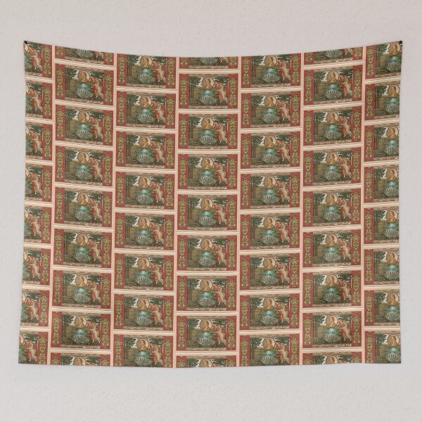 Item preview, BOTTICELLI inspired tapestry chromolithography designed and sold by MTD-Archives.