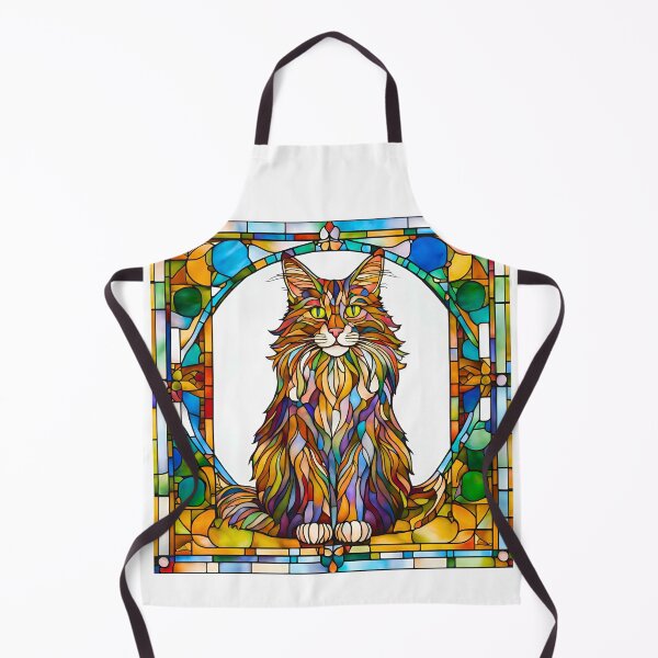 Item preview, Maine Coon Cat Stained Glass Art – Perfect for Cat Lovers designed and sold by Fredster1966.