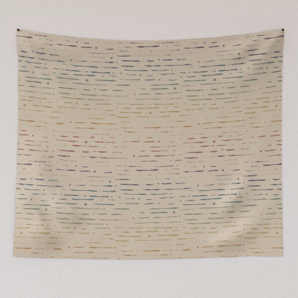 Item preview, Dot-Dash Distressed Pattern - Dove + Rainbow Sunset designed and sold by Irene Estelle.