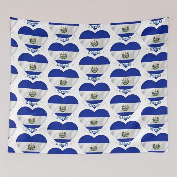 Item preview, Heart with El Salvador flag proudly Salvadoran designed and sold by Maira Guerrero.