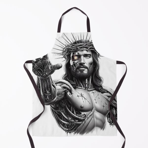 Item preview, Greyscale Cyborg Android Jesus designed and sold by jay-cack.