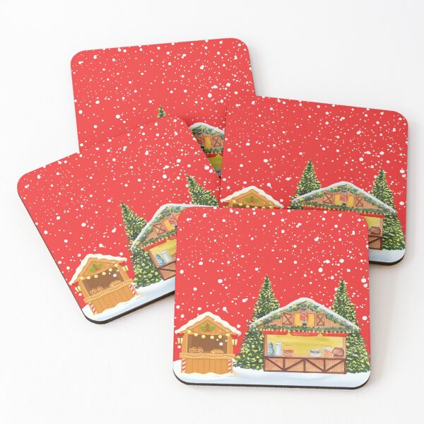 Item preview,  Snowy Christmas market lover festive Xmas snowflakes heavy snowfall designed and sold by Artstastic.