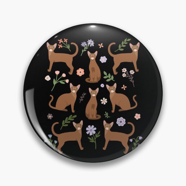 Item preview, Abyssinian Cat Flowers designed and sold by Clara Hollins.