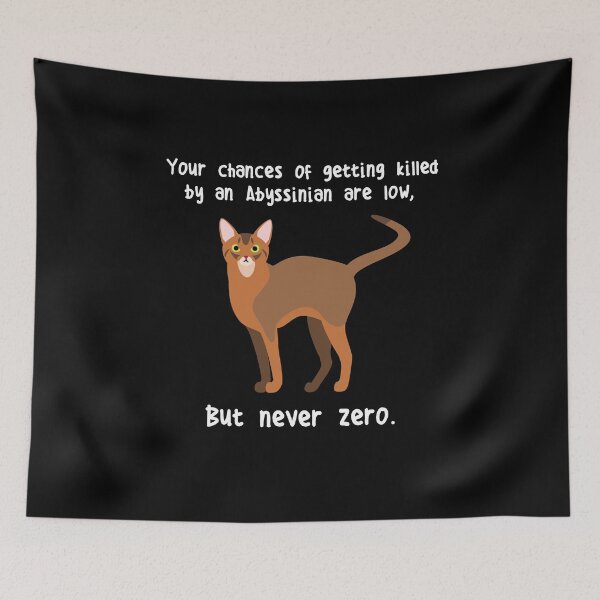 Item preview, Abyssinian Cat Never Zero designed and sold by Clara Hollins.