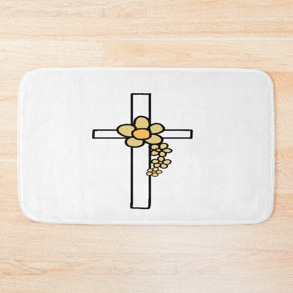 Item preview, Beautiful White Cross With Flowers  designed and sold by Rainbowland123.