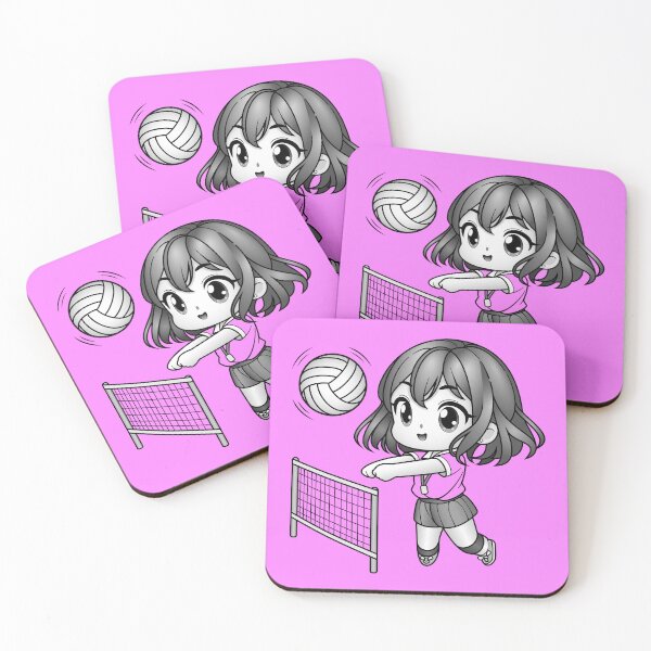 Item preview, Kawaii Girl Playing Volleyball designed and sold by ITSAGIRLSWORLD2.