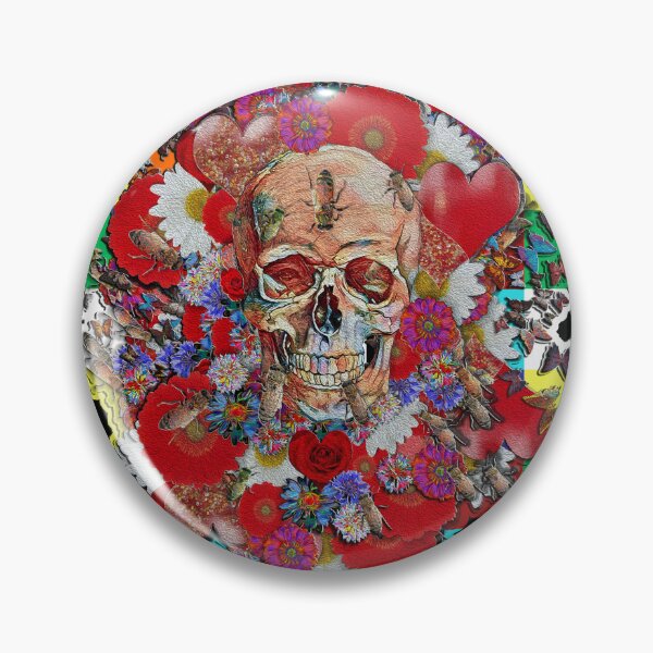 Item preview, Skull Flower Power Colored Pattern designed and sold by Diego-t.