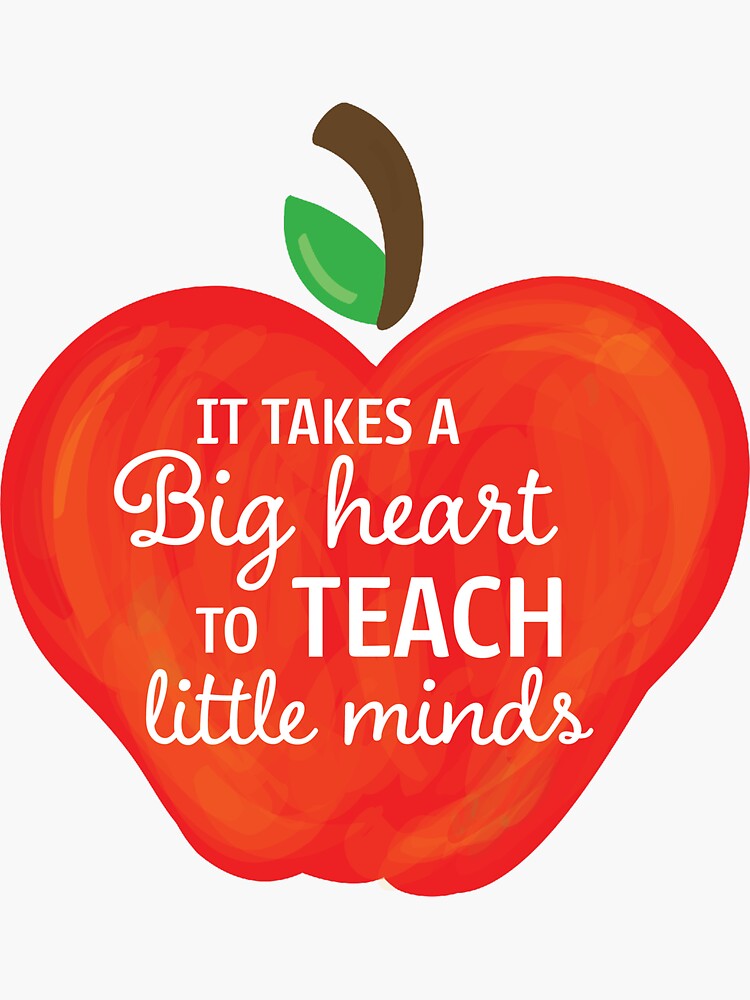 “Teaching Apple” Sticker by megnance27 | Redbubble