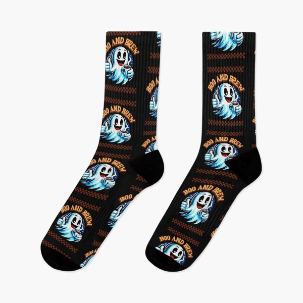 Item preview, Boo And Brew Halloween Cute Funny Happy Thumbs Up Ghost Coffee Caffeine Spooky designed and sold by CarantinedChaos.