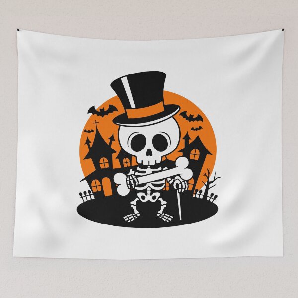 Item preview, Unique Halloween Skull Art designed and sold by Timegraf.