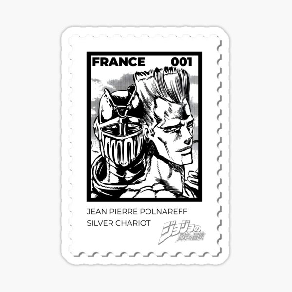 Item preview, Jean Pierre Polnareff Stamp, JoJo's designed and sold by Stands and Bonfires.