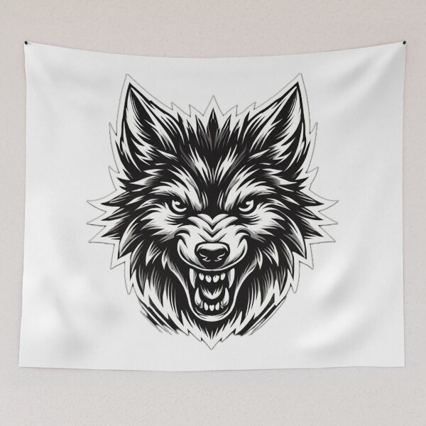 Item preview, Snarling Wolf Head designed and sold by Sunrise427.