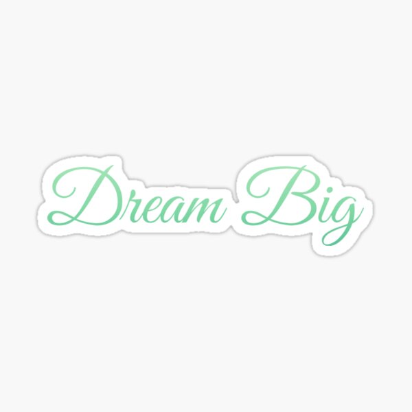 Item preview, Dream Big Green Gradient Motivational Quote designed and sold by Ninjakandy.