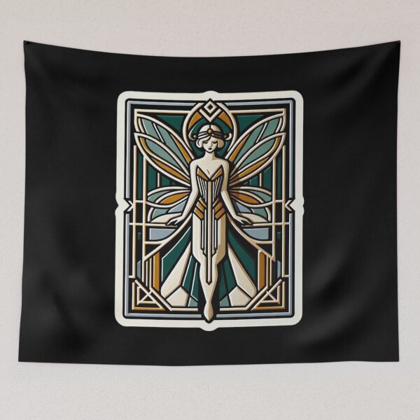 Item preview, Art Deco Fairy Print designed and sold by PinUpPizzazz.