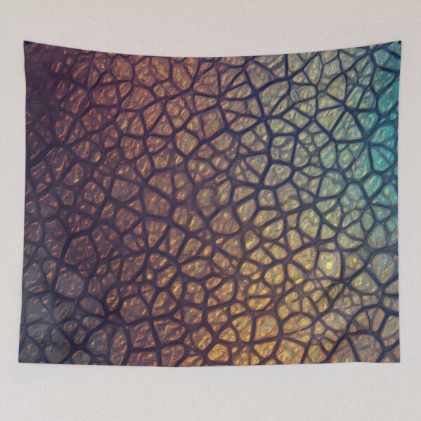 Aperçu de l'œuvre Motif de mosaïque coloré abstrait créée et vendue par calibrit.