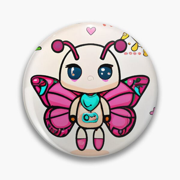 Item preview, Cute Butterfly Robot Bug with Yellow Sun designed and sold by omgnovalynn.