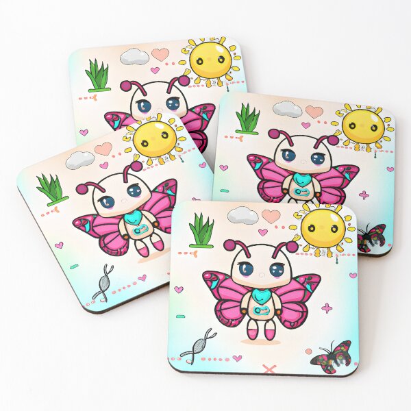 Item preview, Cute Butterfly Robot Bug with Yellow Sun designed and sold by omgnovalynn.