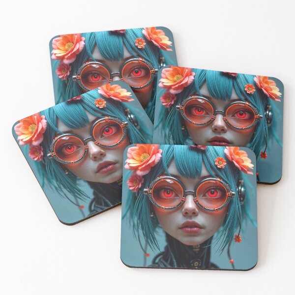 Item preview, Cool Futuristic Cyborg Flower Girl designed and sold by TheArtOfPat.