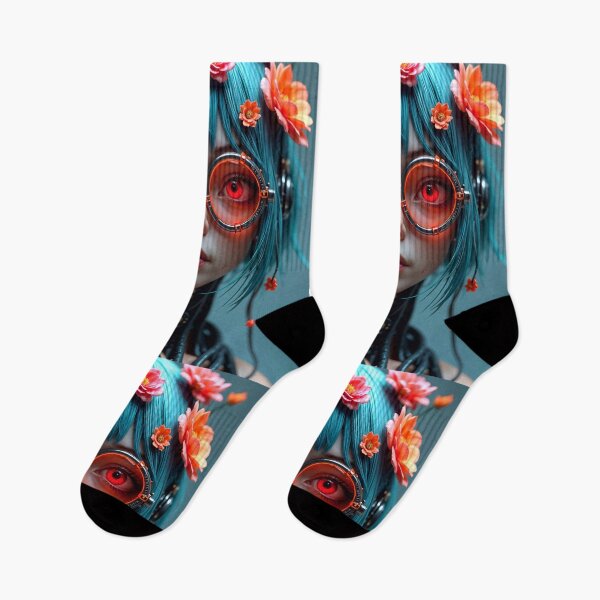 Item preview, Cool Futuristic Cyborg Flower Girl designed and sold by TheArtOfPat.