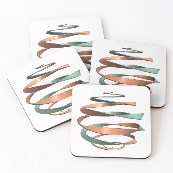 Item preview, Green/Orange Twisting Spiral Around an Invisible Sphere designed and sold by Deekayare.