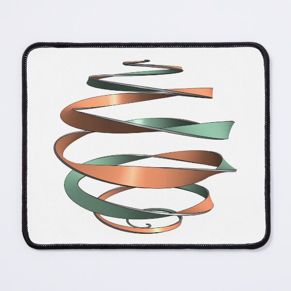 Item preview, Green/Orange Twisting Spiral Around an Invisible Sphere designed and sold by Deekayare.