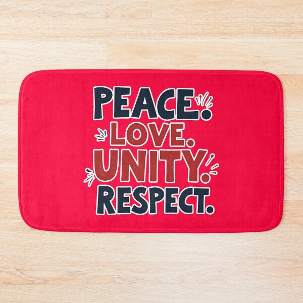 Aperçu de l'œuvre Paix, amour, unité, respect : PLUR Vibes Trendy créée et vendue par FunnyFarmDesign.