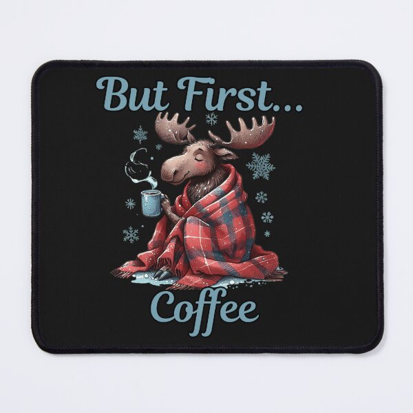 Item preview, Christmas Moose Drinking Coffee designed and sold by AlienOccupation.