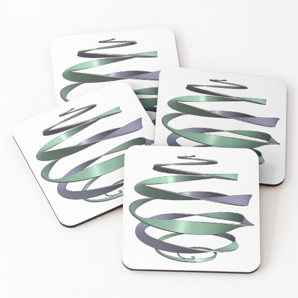 Item preview, Purple/Green Twisting Spiral Around an Invisible Sphere designed and sold by Deekayare.