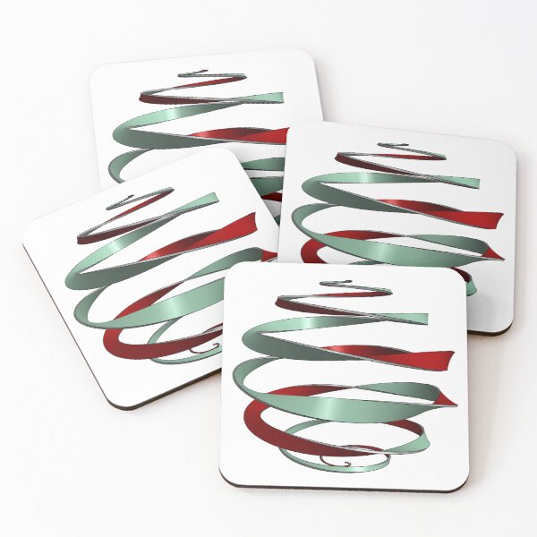 Item preview, Red/Green Twisting Spiral Around an Invisible Sphere designed and sold by Deekayare.