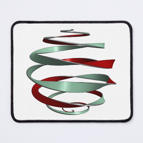 Item preview, Red/Green Twisting Spiral Around an Invisible Sphere designed and sold by Deekayare.