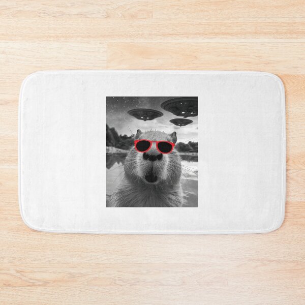 Item preview, Funny Graphic Capybara Selfie Women Men Kid with UFOs Weird designed and sold by MOHAMED FRASER.