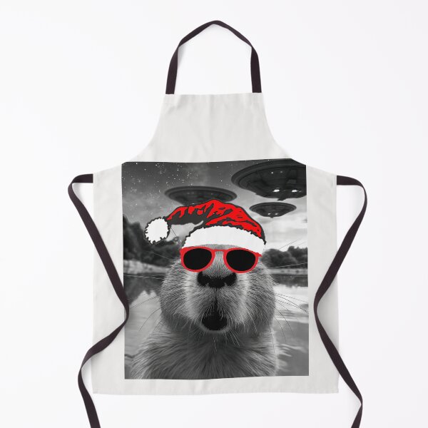 Item preview, Santa Funny Christmas Graphic Capybara Selfie with UFOs Weird designed and sold by MOHAMED FRASER.
