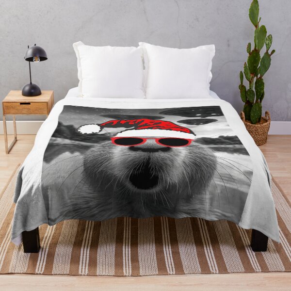 Item preview, Santa Funny Christmas Graphic Capybara Selfie with UFOs Weird designed and sold by MOHAMED FRASER.