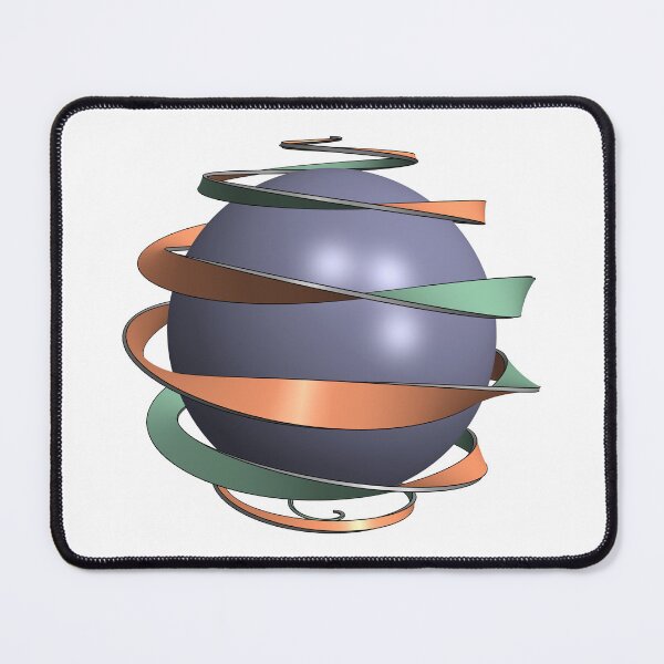 Item preview, Orange/Green Twisting Spiral Around a Purple Sphere designed and sold by Deekayare.