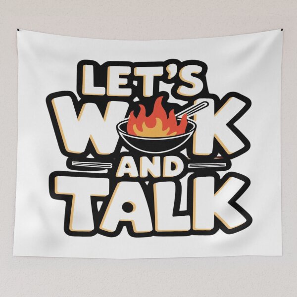 Item preview, Let’s Wok and Talk T-Shirt Fun Chinese Food Theme Slogan Tee designed and sold by R31bN.