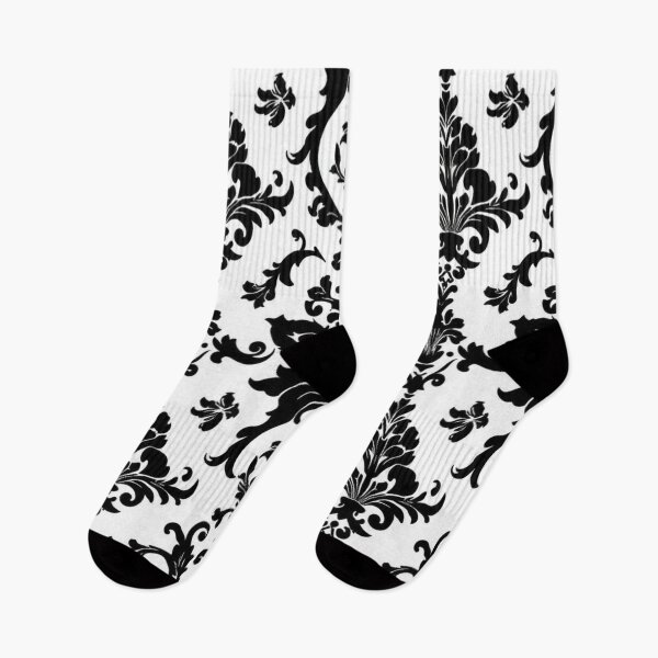 Item preview, White & Black Damask  designed and sold by DesignsByPrnces.