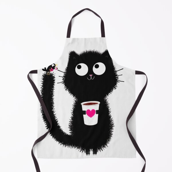 Item preview, Cute Black Cat Holding Coffee Cup with Bird Friend designed and sold by jlion jogy.