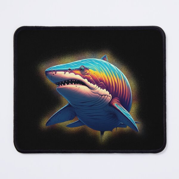 Item preview, Glowing Tiger Shark designed and sold by LevonsCrazyArt.