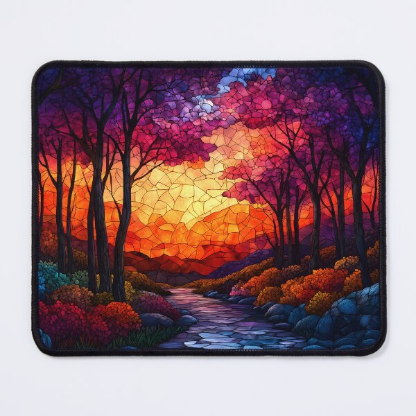 Item preview, Stained Glass of Enchanted Forest Pathway designed and sold by Cozirlax.