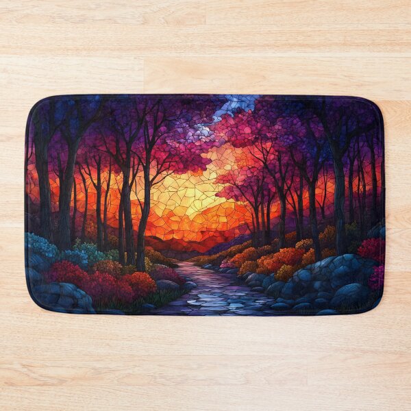 Item preview, Stained Glass of Enchanted Forest Pathway designed and sold by Cozirlax.