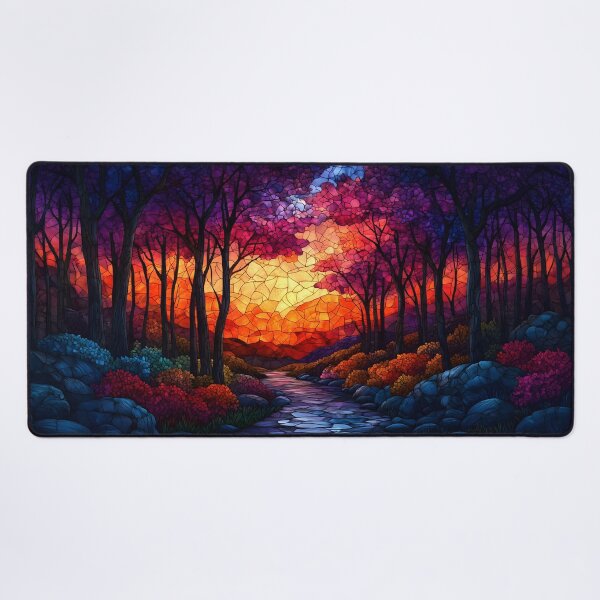 Aperçu de l'œuvre Vitrail du sentier de la forêt enchantée créée et vendue par Cozirlax.