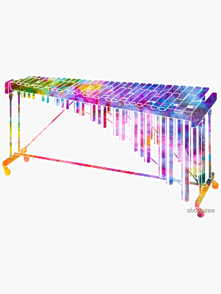 "High School Band Gifts Marimba Shirt Water Color Shirt" Sticker for