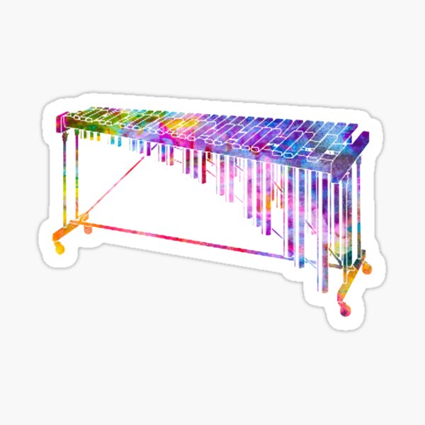 "High School Band Gifts Marimba Shirt Water Color Shirt" Sticker for