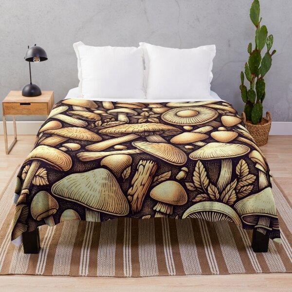 Item preview, Mushroom Fungus Wallpaper Pattern designed and sold by Travelcases.