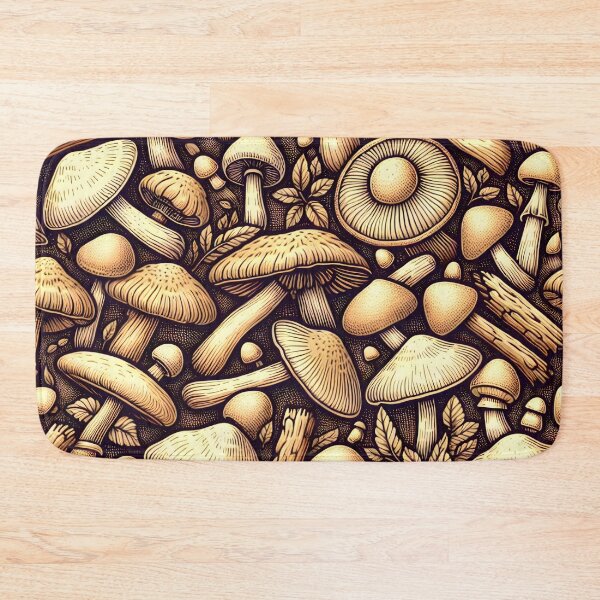 Item preview, Mushroom Fungus Wallpaper Pattern designed and sold by Travelcases.