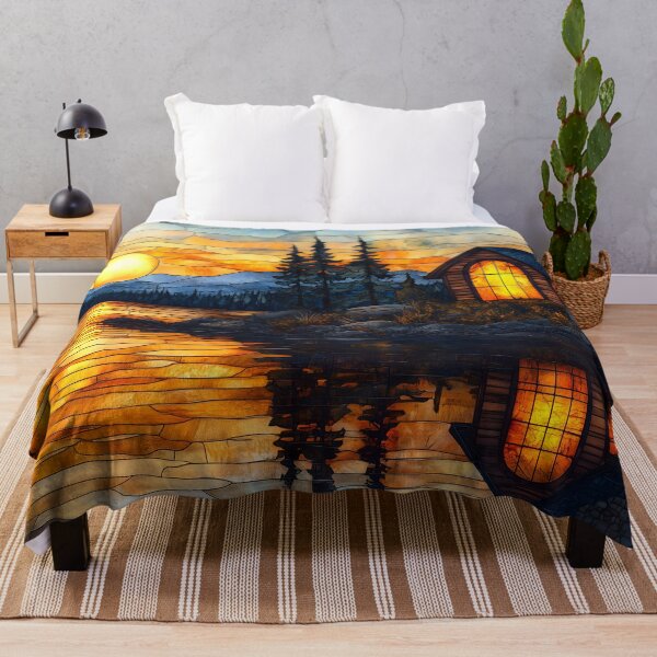 Item preview, Stained Glass of Forest Sunset designed and sold by Cozirlax.